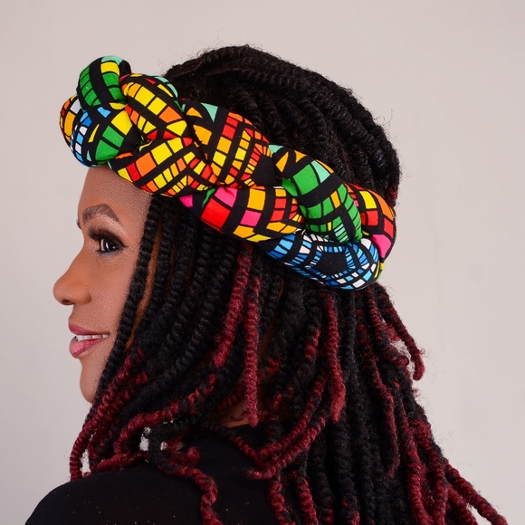COPY - African/Ankara braided  headbands - Picture 3 of 5
